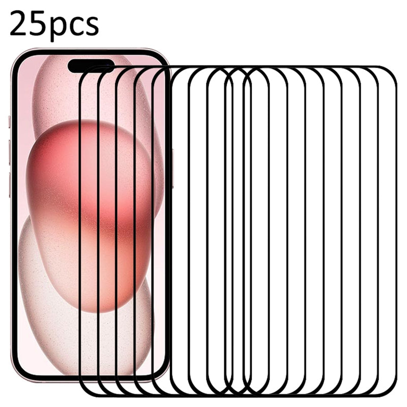 25Pcs For iPhone 15 Screen Protector Secondary Hardening Medium Alumina Glass Film 25Pcs For iPhone 15 Screen Protector Secondary Hardening Medium Alumina Glass Film